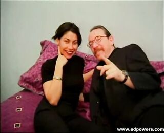 her face lights his