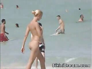 topless skinny babe with