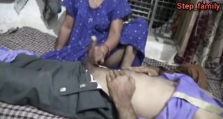 indian wife gives handjob