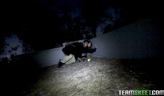 couple hiding from police