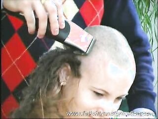 petra having hair cut