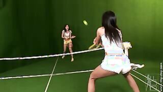 sapphic sex tennis court