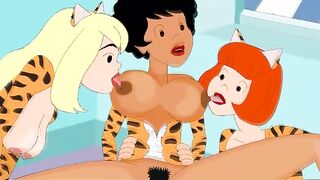 hot lesbian threesome from