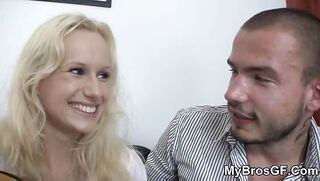 blonde cheats her man