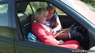 hitchhiking granny fucked the