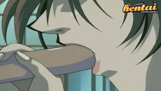 hentai chick sucks dick