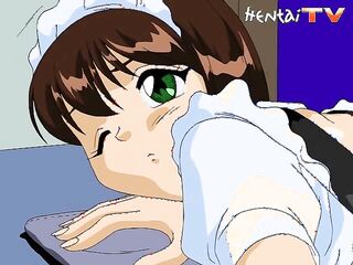 hentai maid gets tied