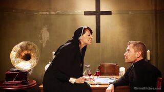 lustful nun punishing lewd
