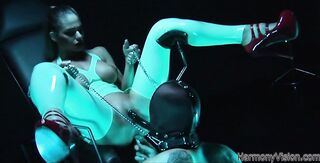 enchained slave latex mask