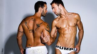 muscular inked gay and