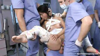 asian darling gets gangbanged