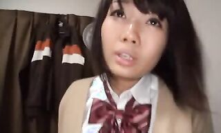 playful teen student gives