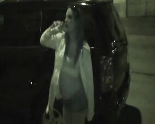 relaxed brunette clubber gets