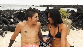 beautiful hispanic woman strips
